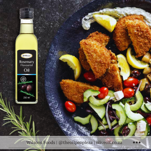 Crispy snoek fishcakes with rosemary oil drizzle