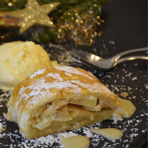 Apple and Christmas Pudding Strudel